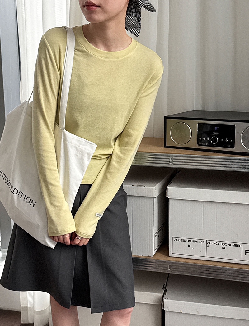 Simple wool T-shirt loose spring bottoming shirt