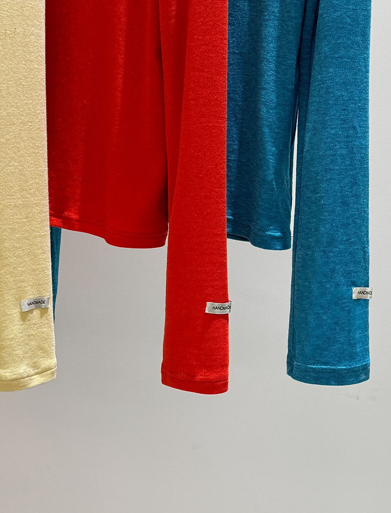 Simple wool T-shirt loose spring bottoming shirt