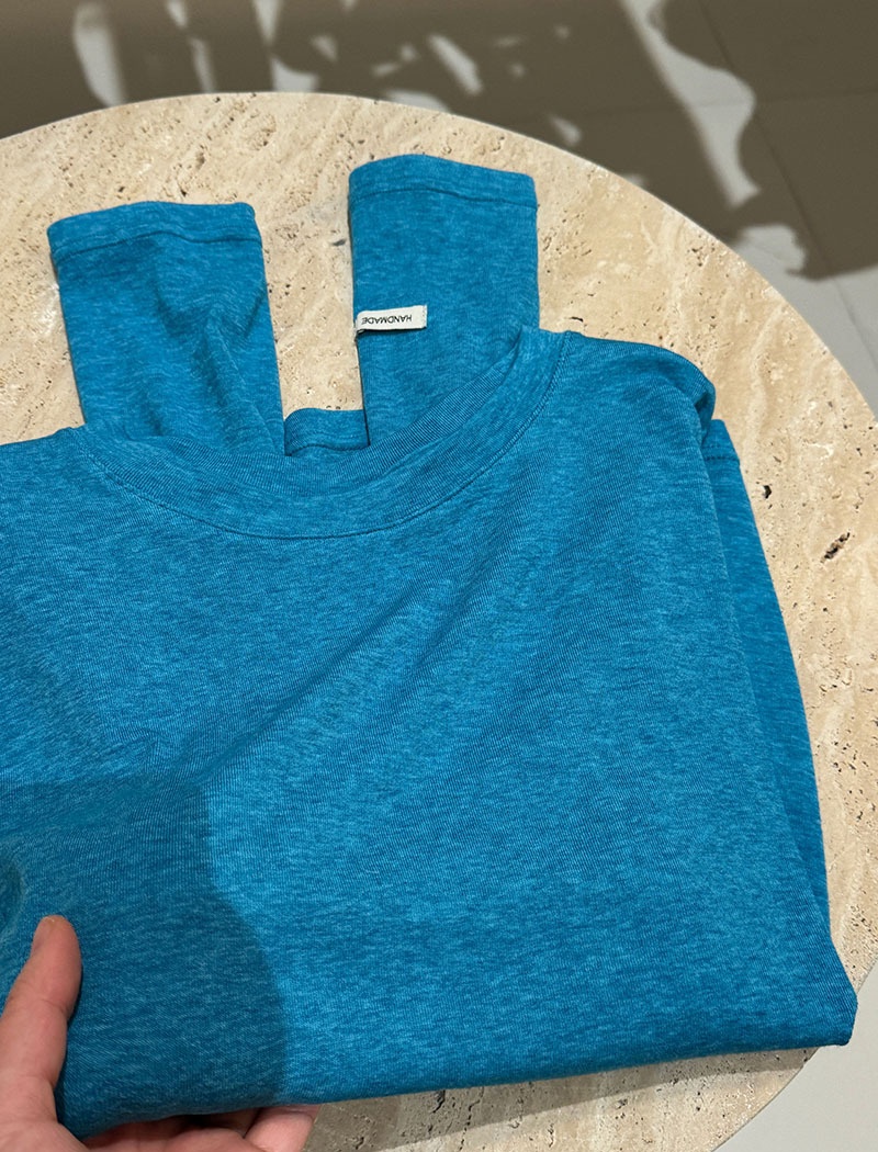 Simple wool T-shirt loose spring bottoming shirt