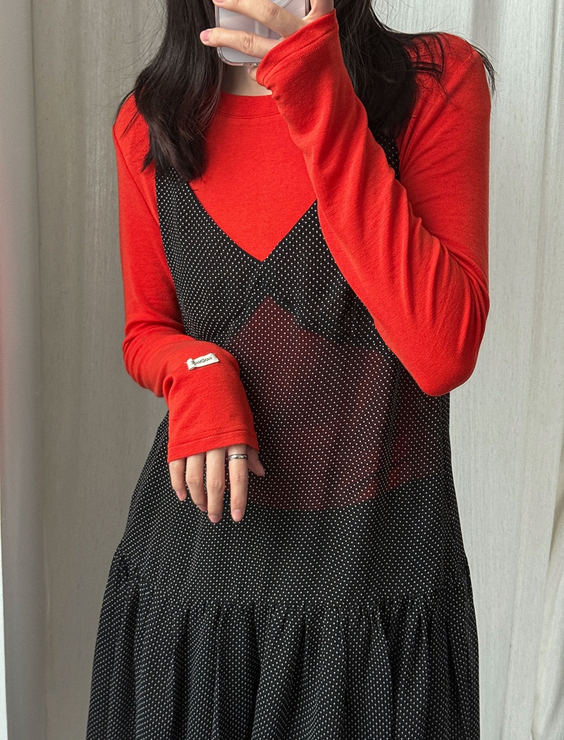 Simple wool T-shirt loose spring bottoming shirt