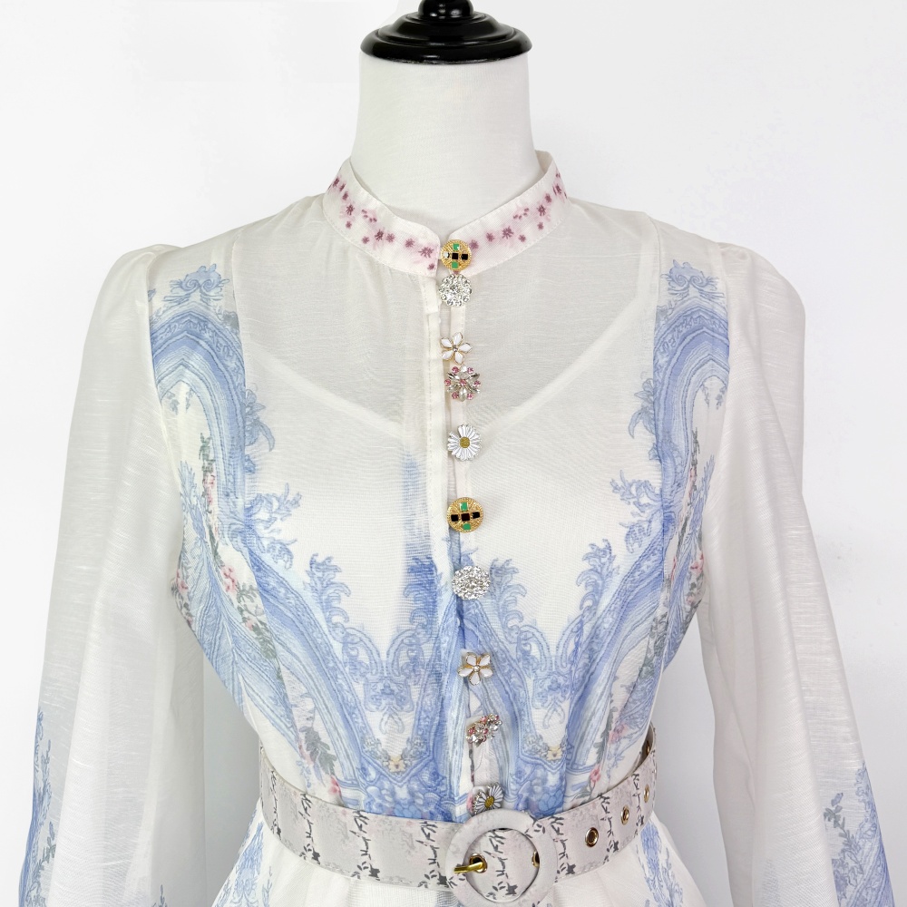 Pinched waist spring and summer elegant France style dress