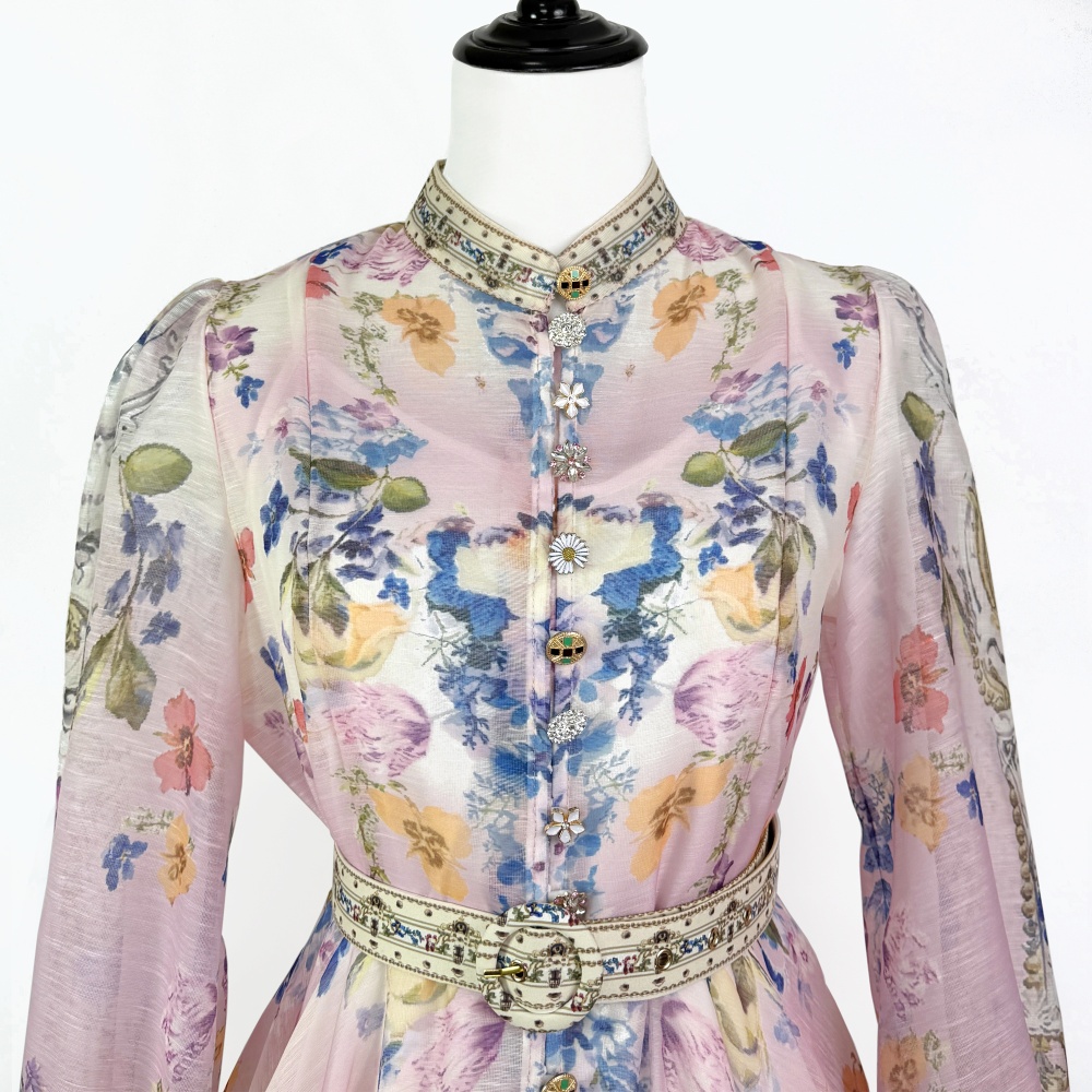 Pinched waist spring and summer elegant France style dress