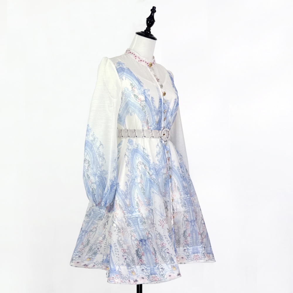 Pinched waist spring and summer elegant France style dress