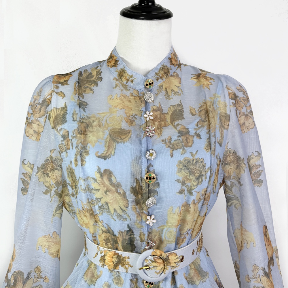 Pinched waist spring and summer elegant France style dress