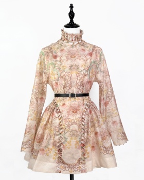 Thick and disorderly mini dress bow T-back