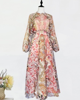 Halter big skirt jumpsuit spring long dress