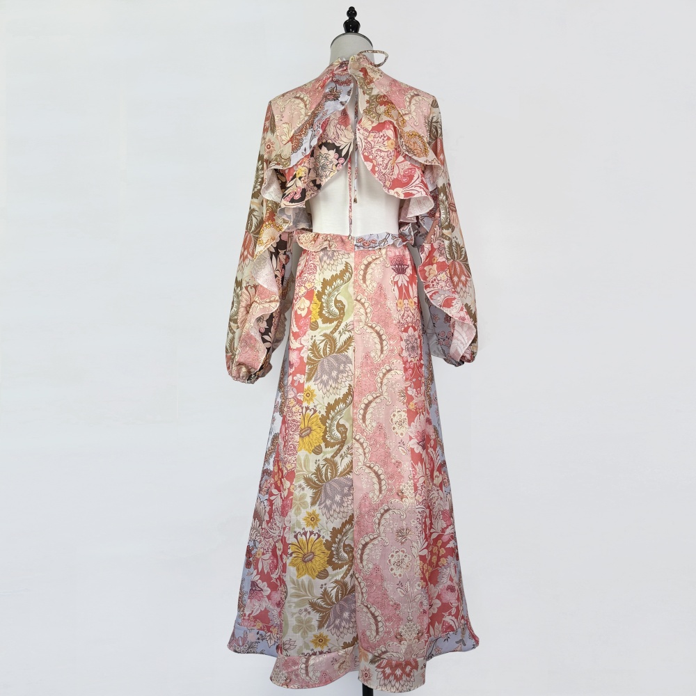 Halter big skirt jumpsuit spring long dress