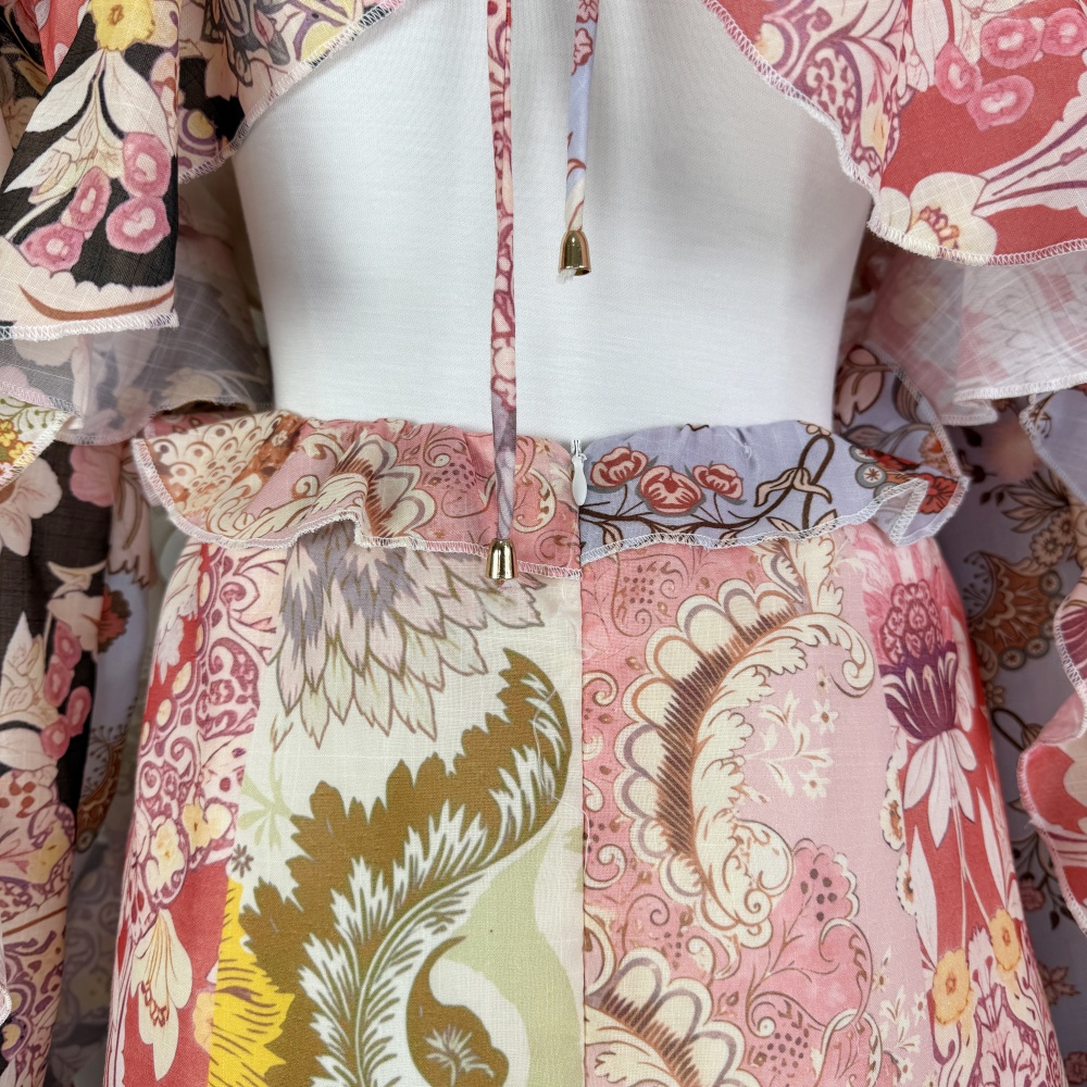 Halter big skirt jumpsuit spring long dress