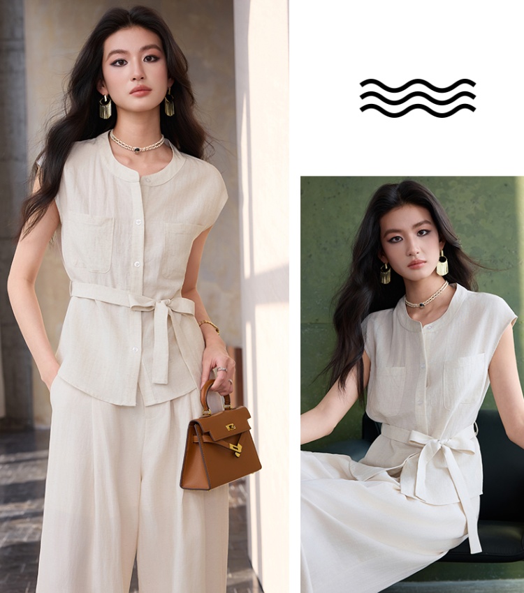 Thin profession business suit summer suit pants a set