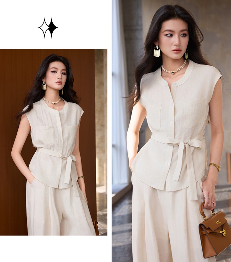 Thin profession business suit summer suit pants a set