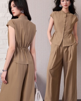 Thin suit pants summer business suit a set for women