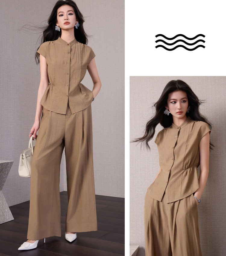 Thin suit pants summer business suit a set for women