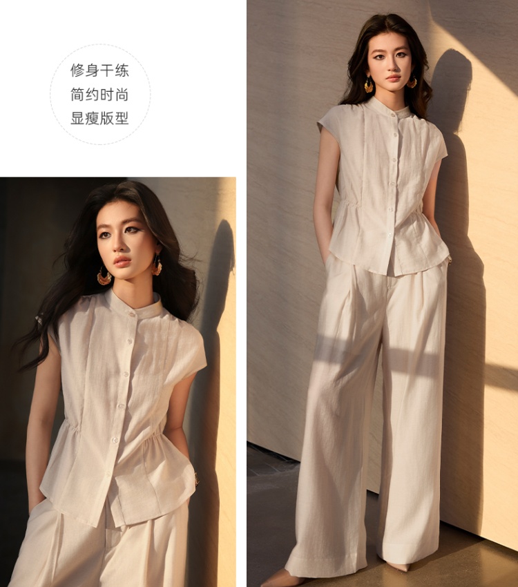 Thin suit pants summer business suit a set for women