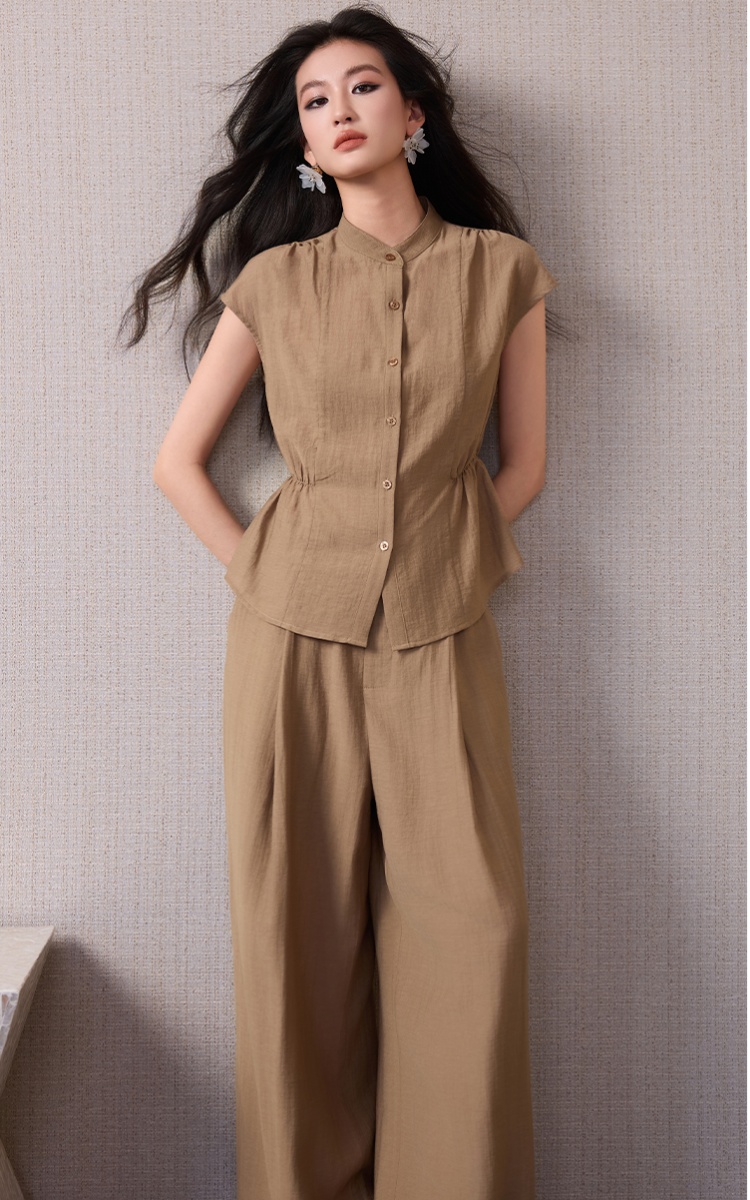 Thin suit pants summer business suit a set for women