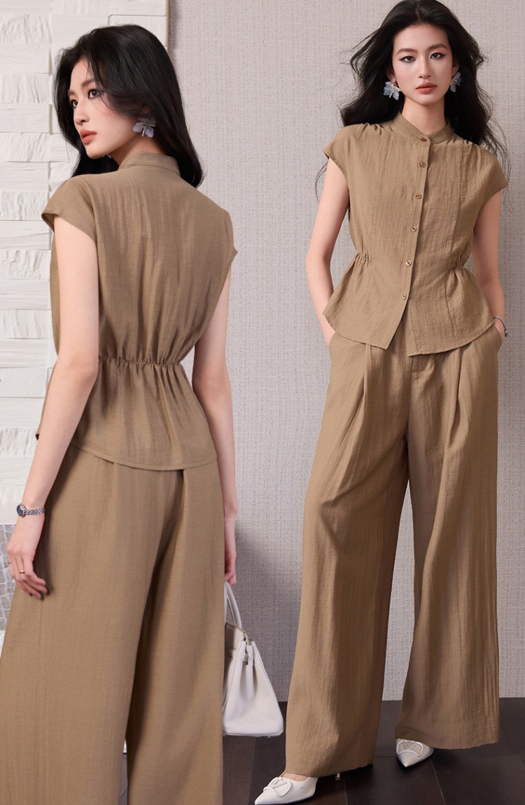 Thin suit pants summer business suit a set for women