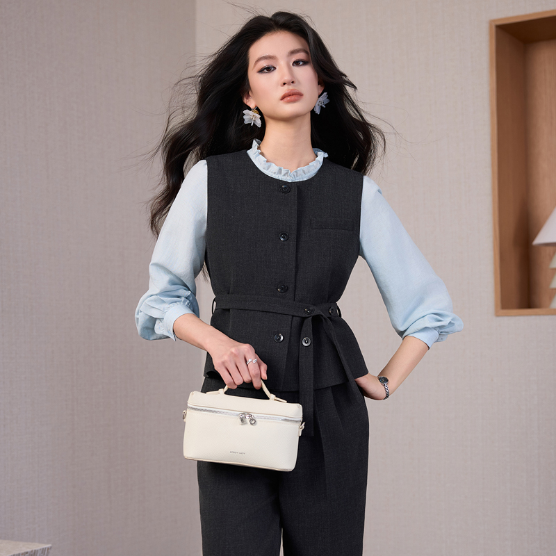 Thin business suit summer waistcoat 2pcs set for women