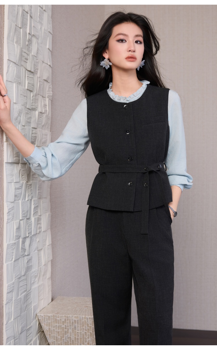 Thin business suit summer waistcoat 2pcs set for women