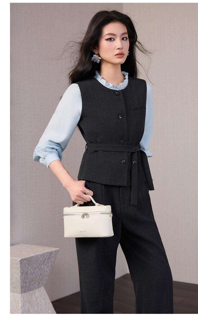 Thin business suit summer waistcoat 2pcs set for women