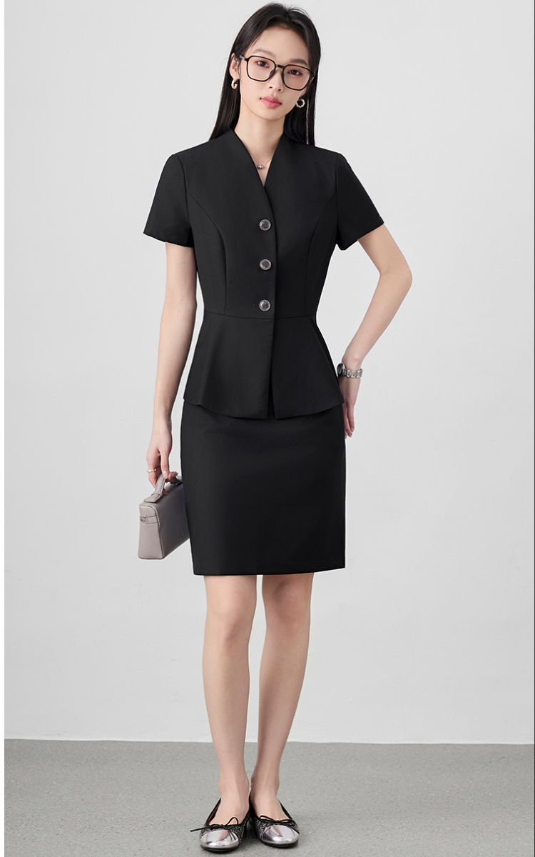 Thin profession skirt summer business suit a set