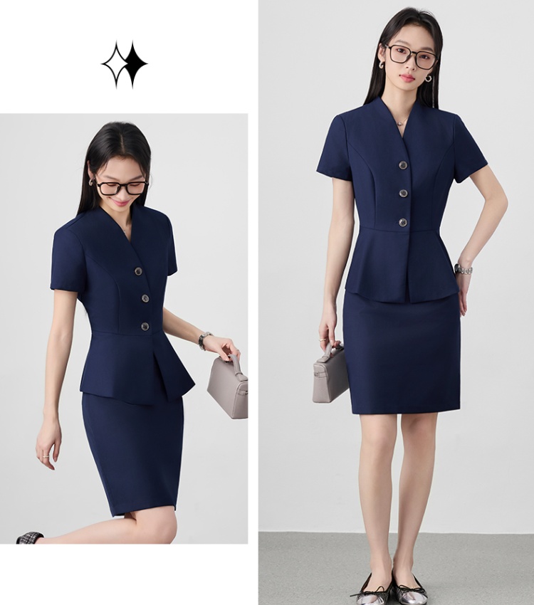 Thin profession skirt summer business suit a set