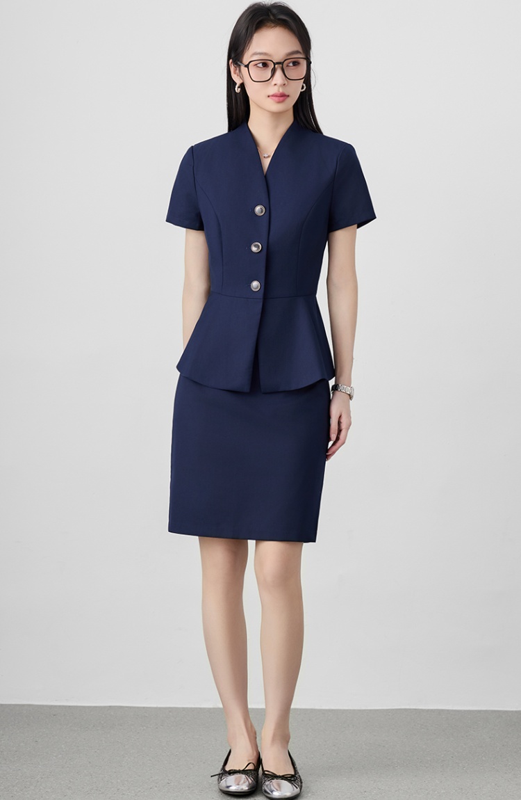 Thin profession skirt summer business suit a set