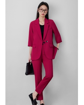Thin suit pants summer business suit a set for women