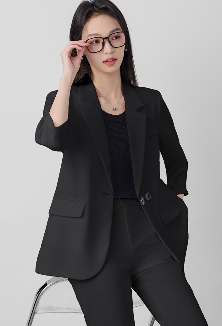 Thin suit pants summer business suit a set for women
