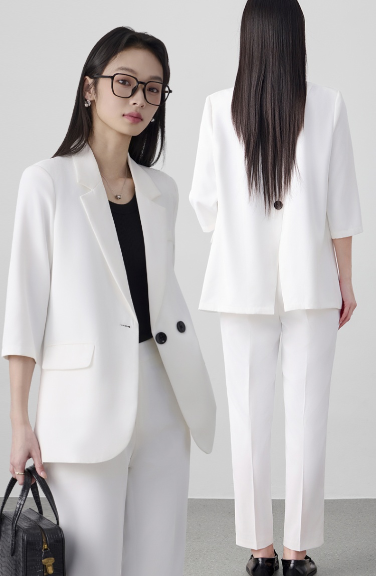 Thin suit pants summer business suit a set for women