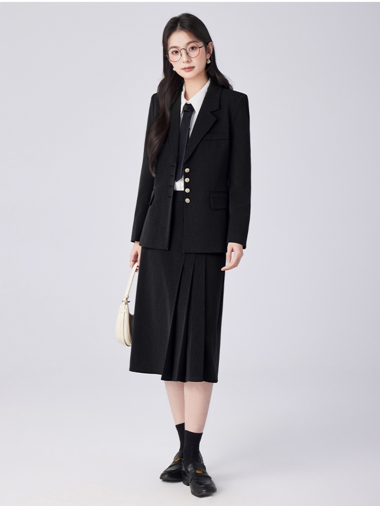 Beige business suit spring and summer skirt a set