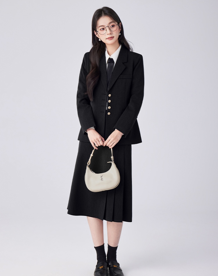 Beige business suit spring and summer skirt a set