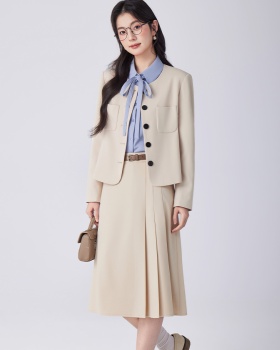 Temperament fashion skirt spring coat a set for women