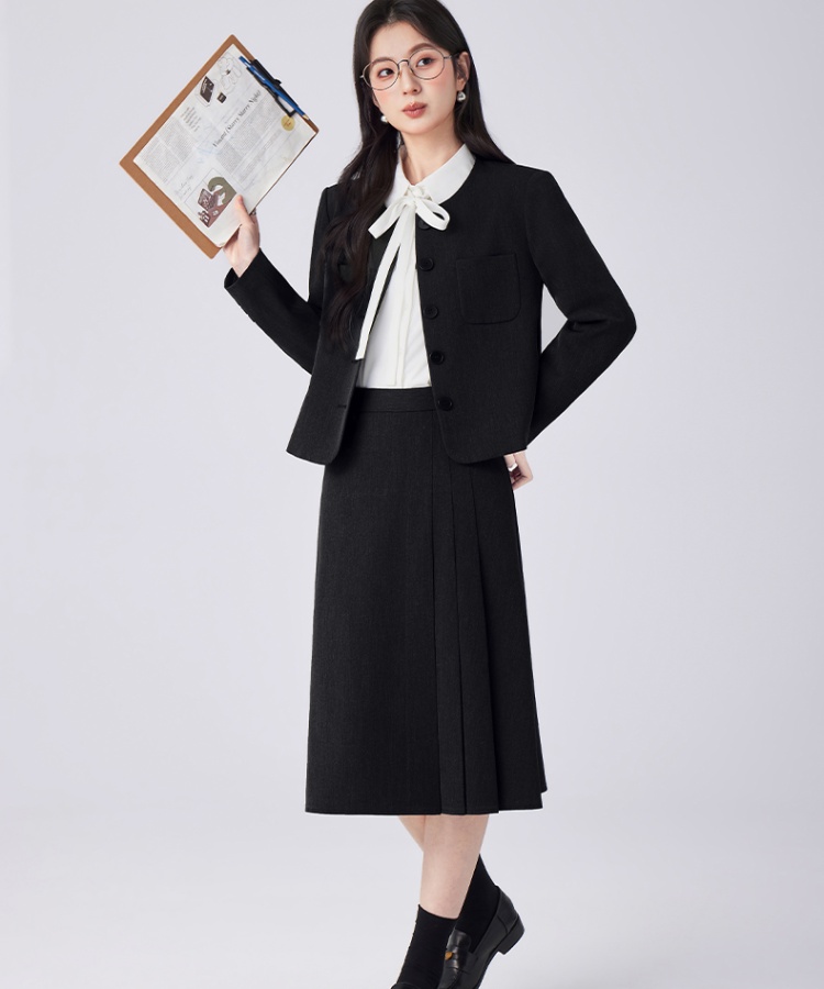 Temperament fashion skirt spring coat a set for women