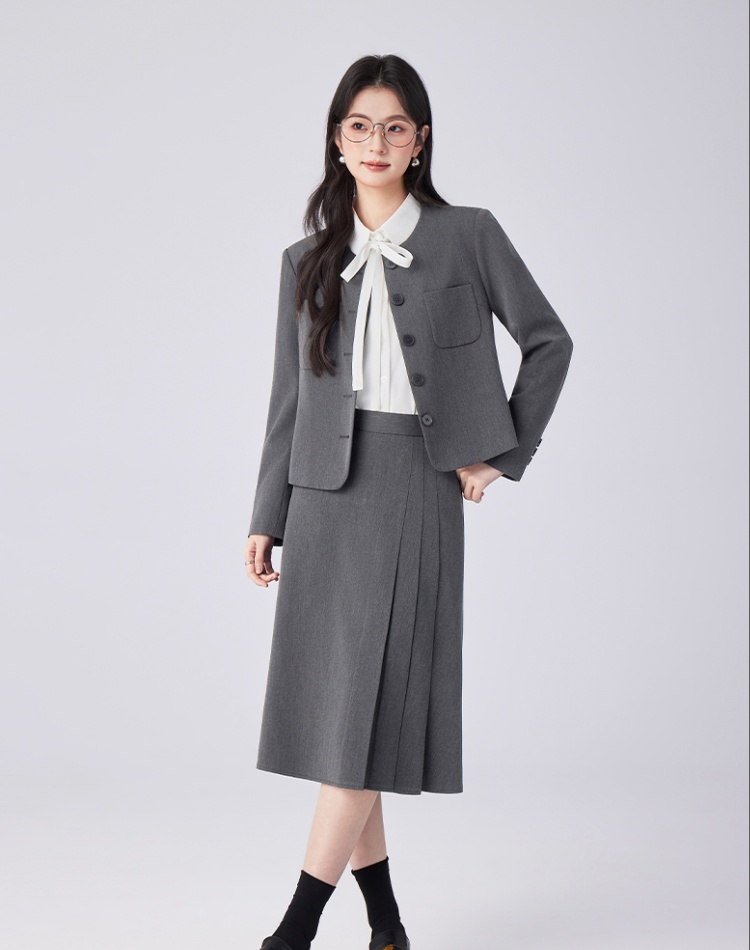 Temperament fashion skirt spring coat a set for women
