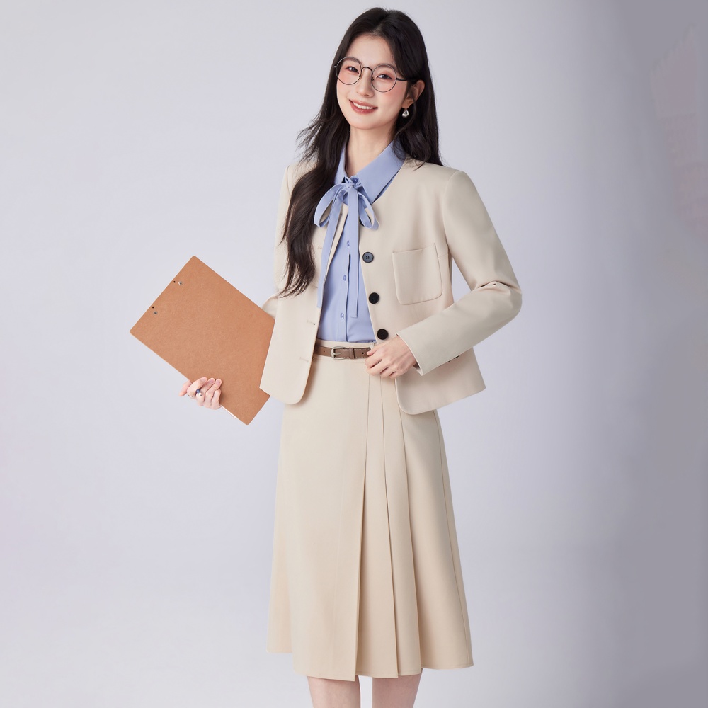 Temperament fashion skirt spring coat a set for women