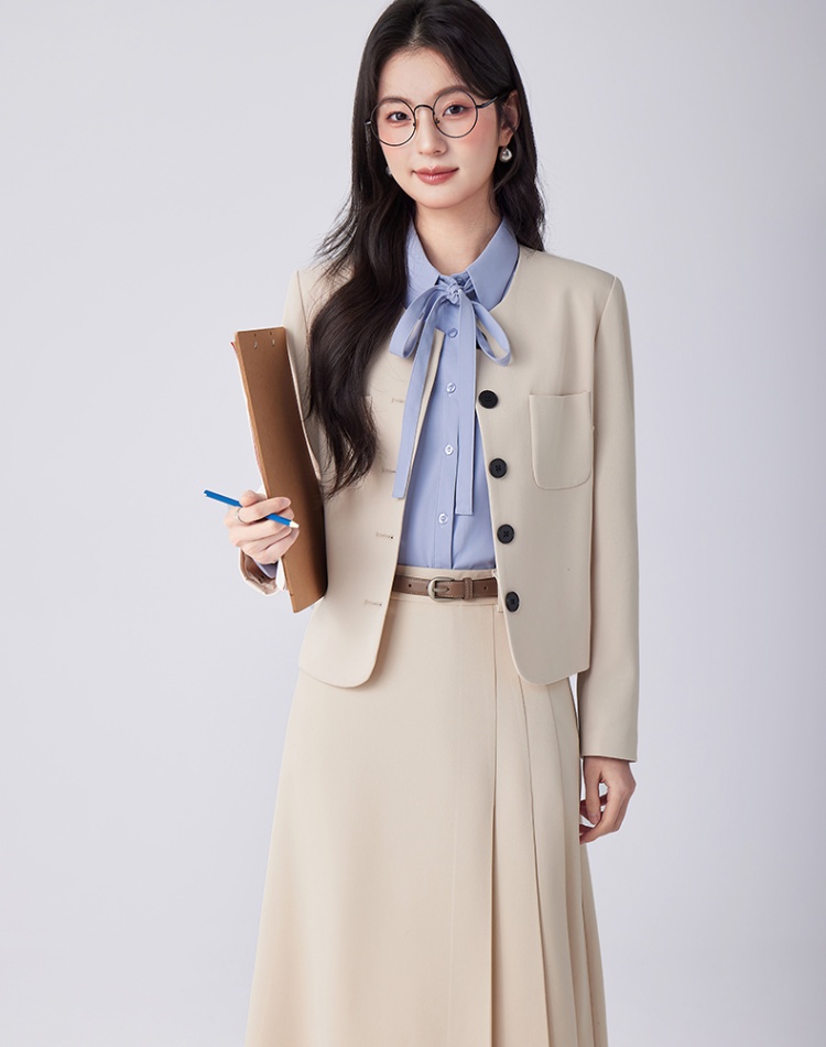Temperament fashion skirt spring coat a set for women