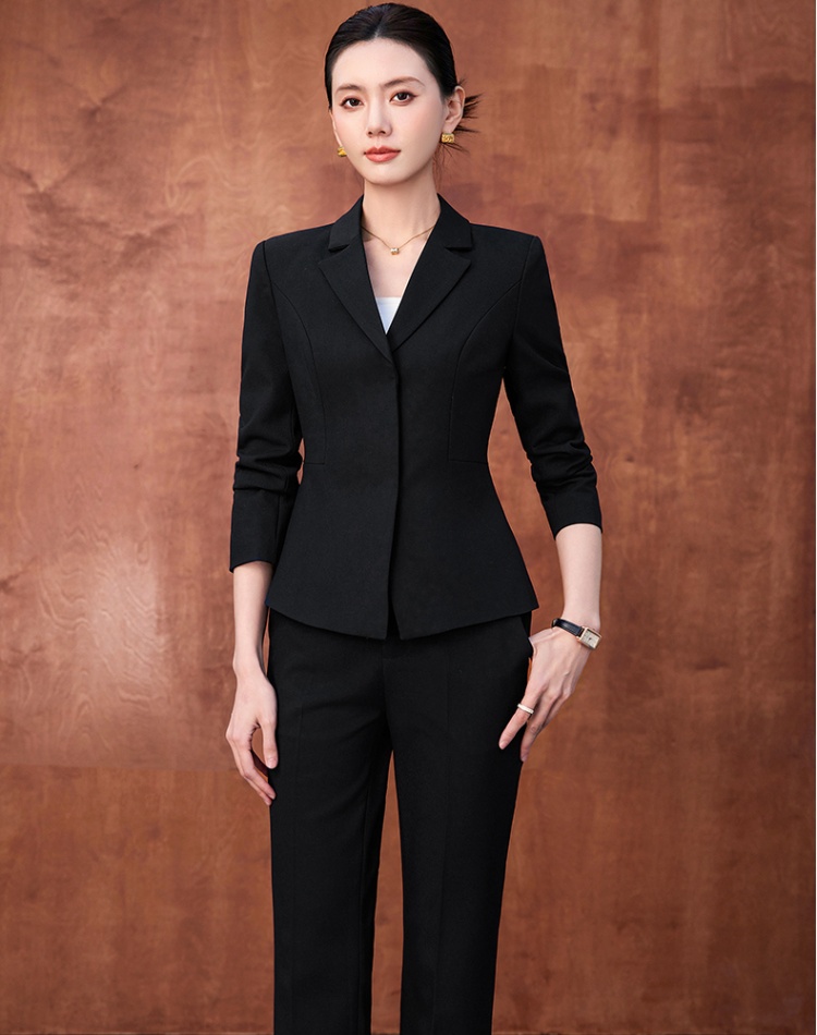 Spring and autumn overalls business suit temperament coat a set