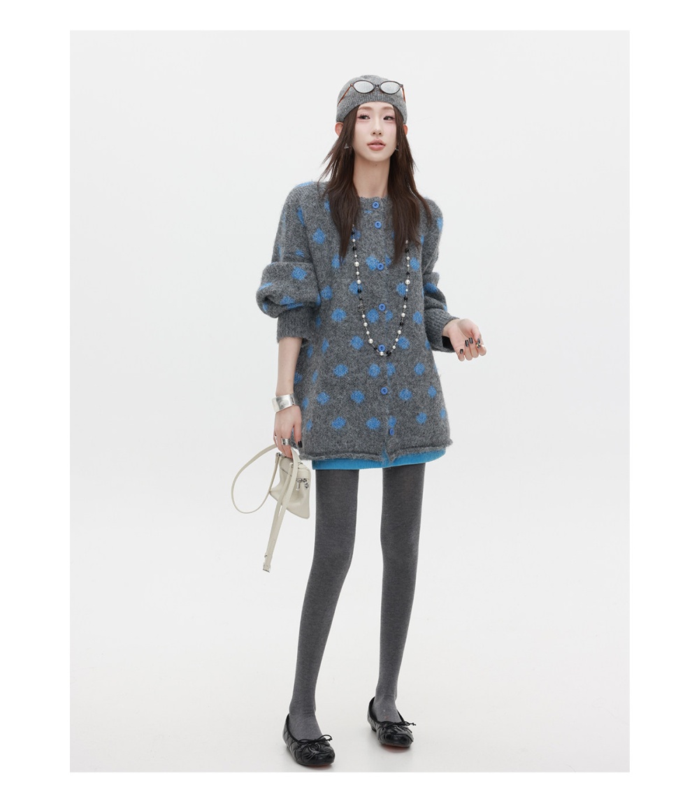 Knitted autumn and winter cardigan Casual lazy tops for women