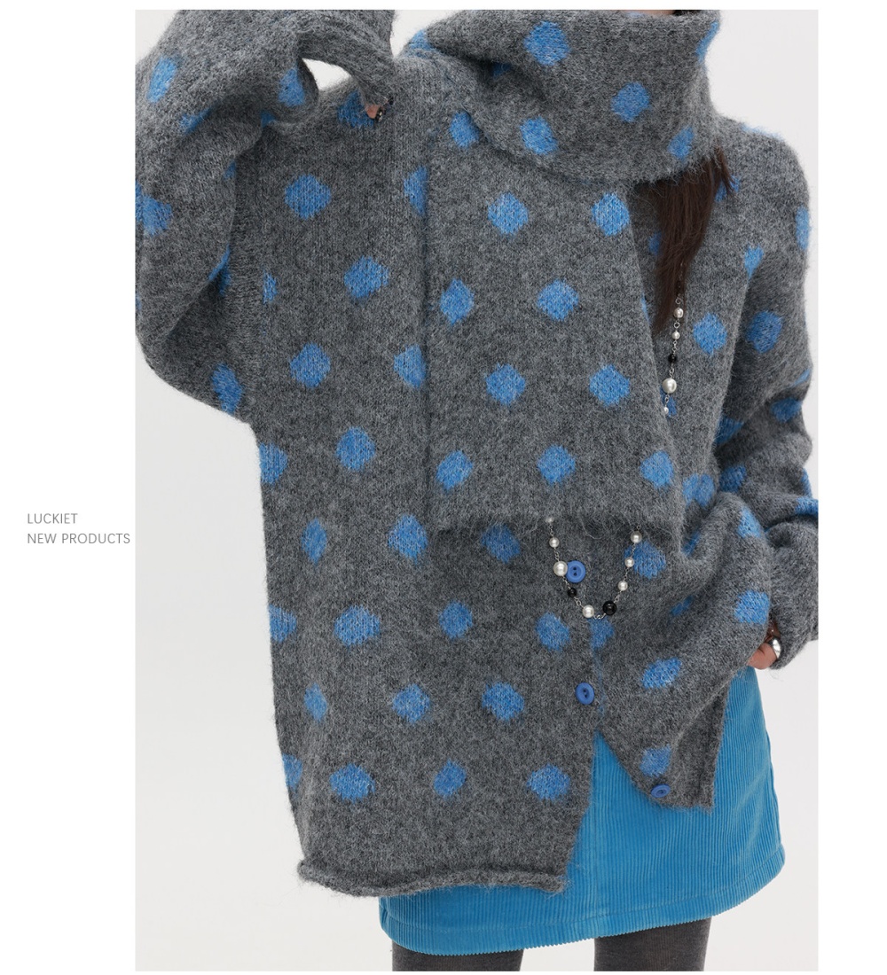 Knitted autumn and winter cardigan Casual lazy tops for women