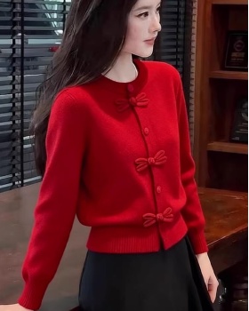 Red small sweater winter tops