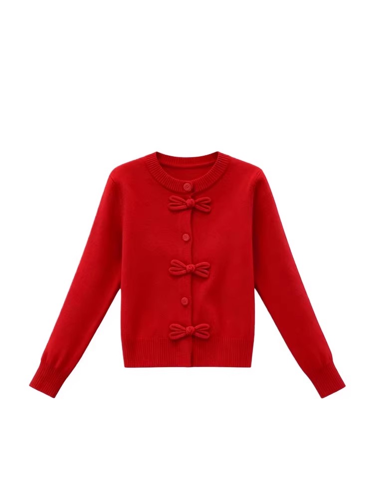 Red small sweater winter tops