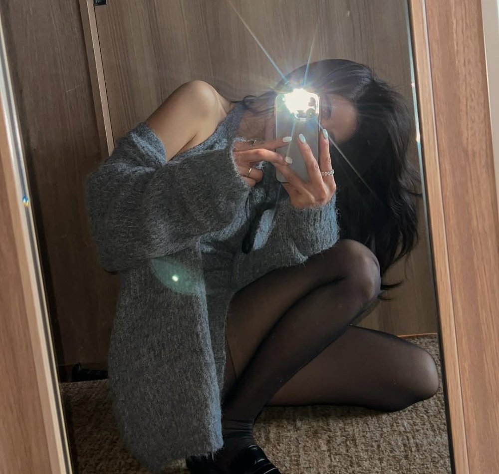 Knitted halter loose dress sweet V-neck cardigan 3pcs set