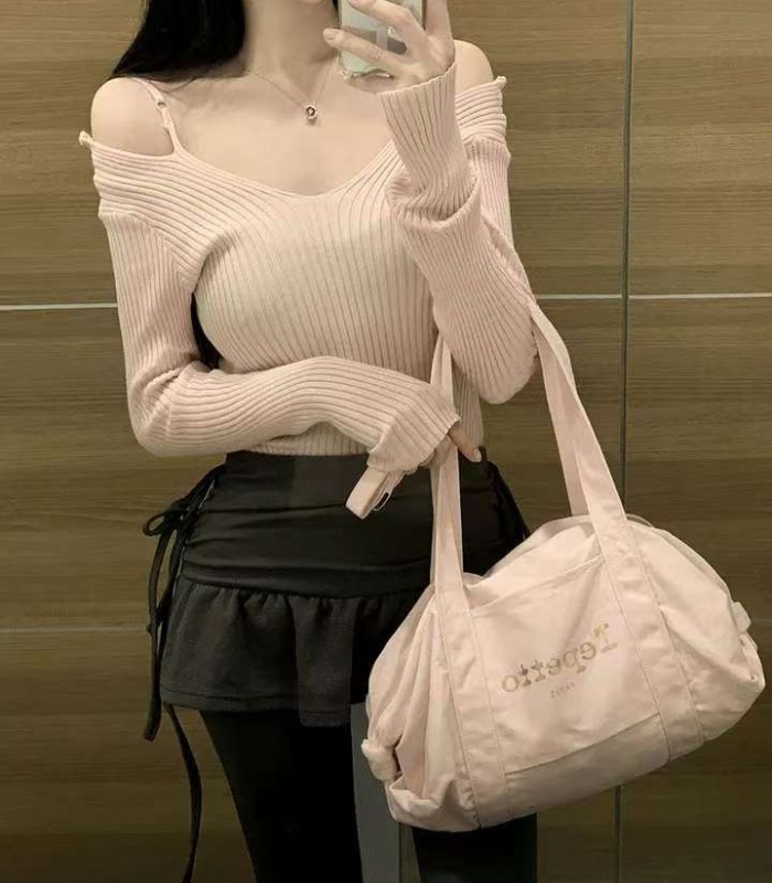 Pullover strapless bottoming personality fashion sweater