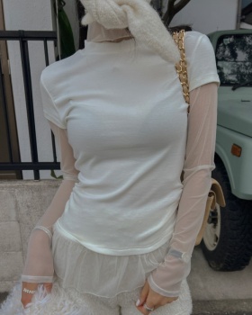 Splice sweet Pseudo-two gauze tops