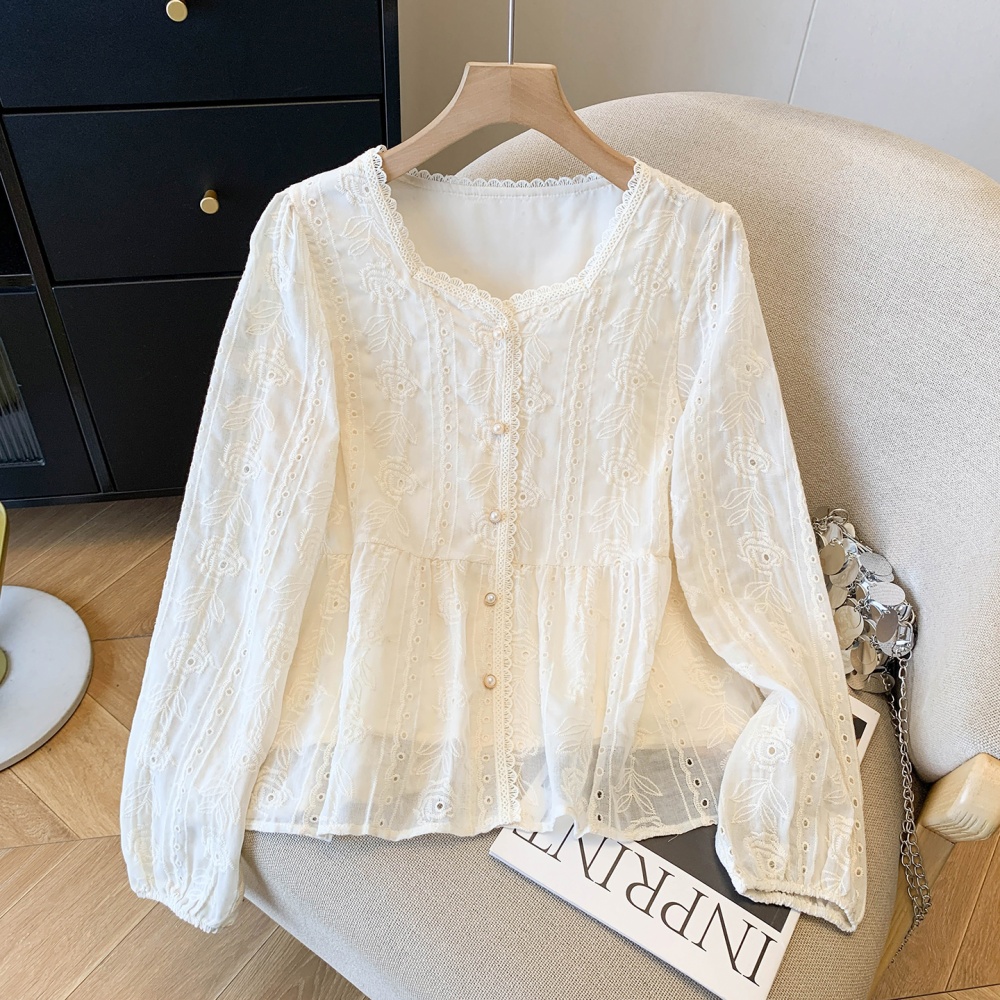 Show young small shirt spring chiffon shirt
