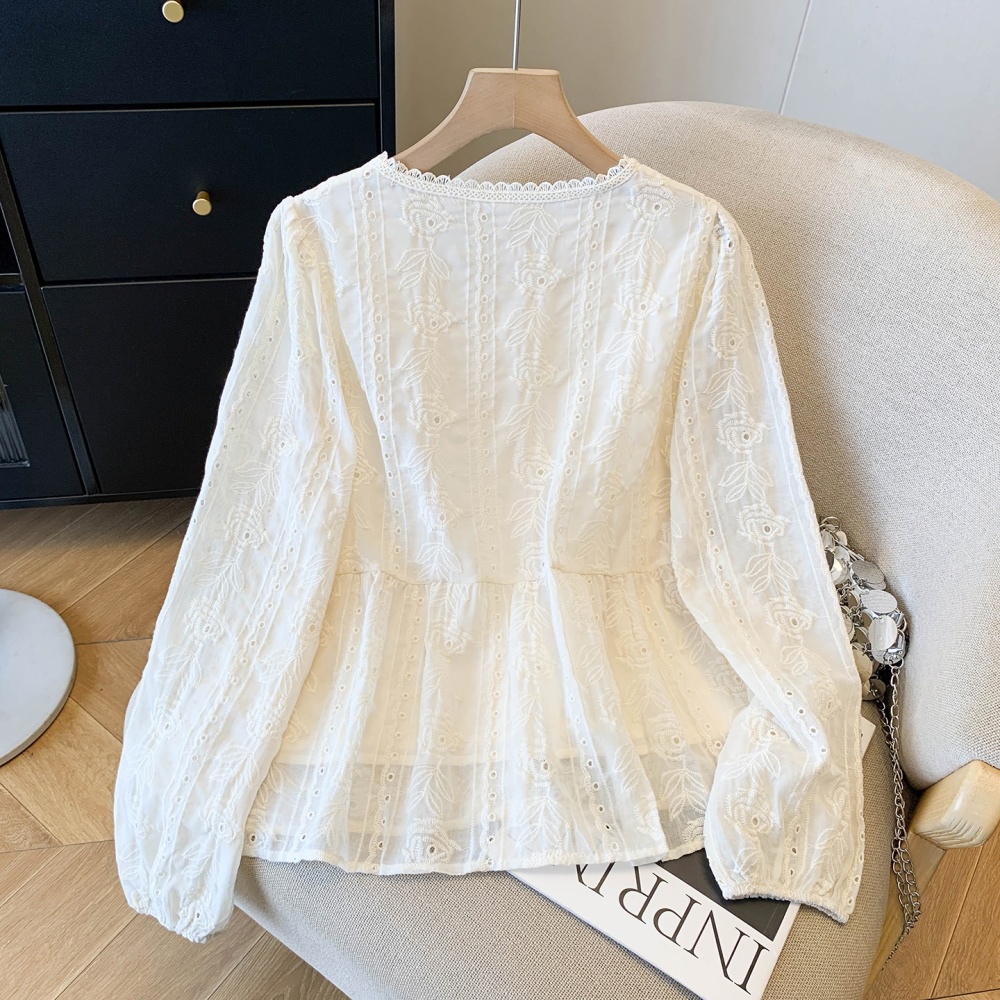 Show young small shirt spring chiffon shirt