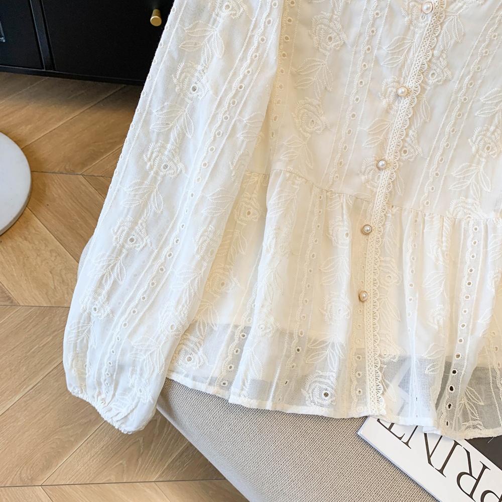 Show young small shirt spring chiffon shirt