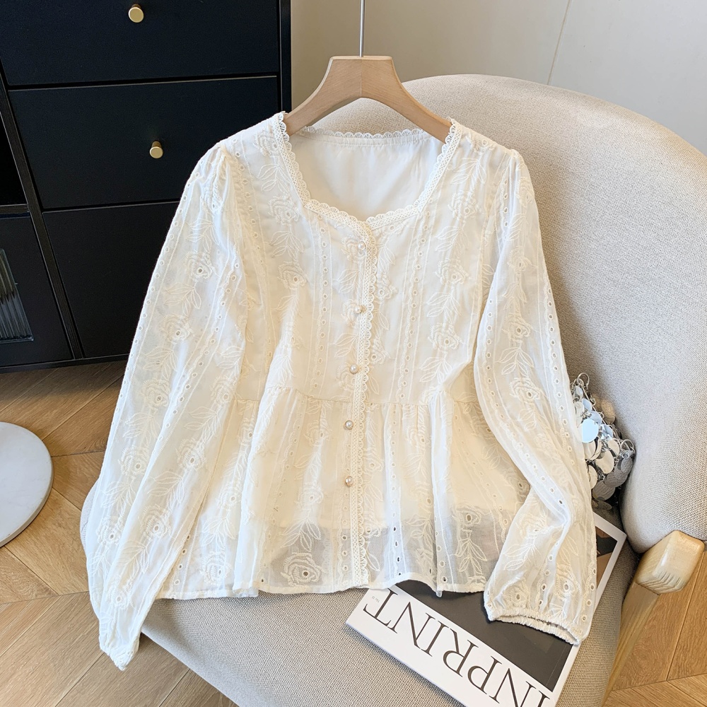 Show young small shirt spring chiffon shirt