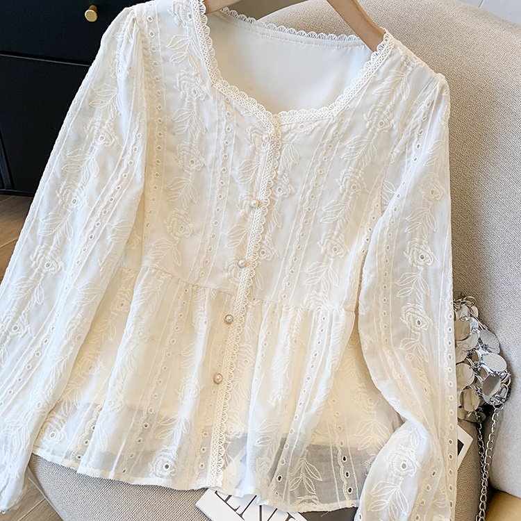 Show young small shirt spring chiffon shirt