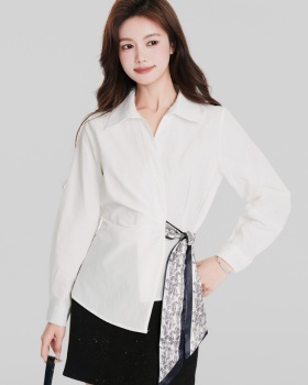 Loose France style shirt lapel Casual scarves