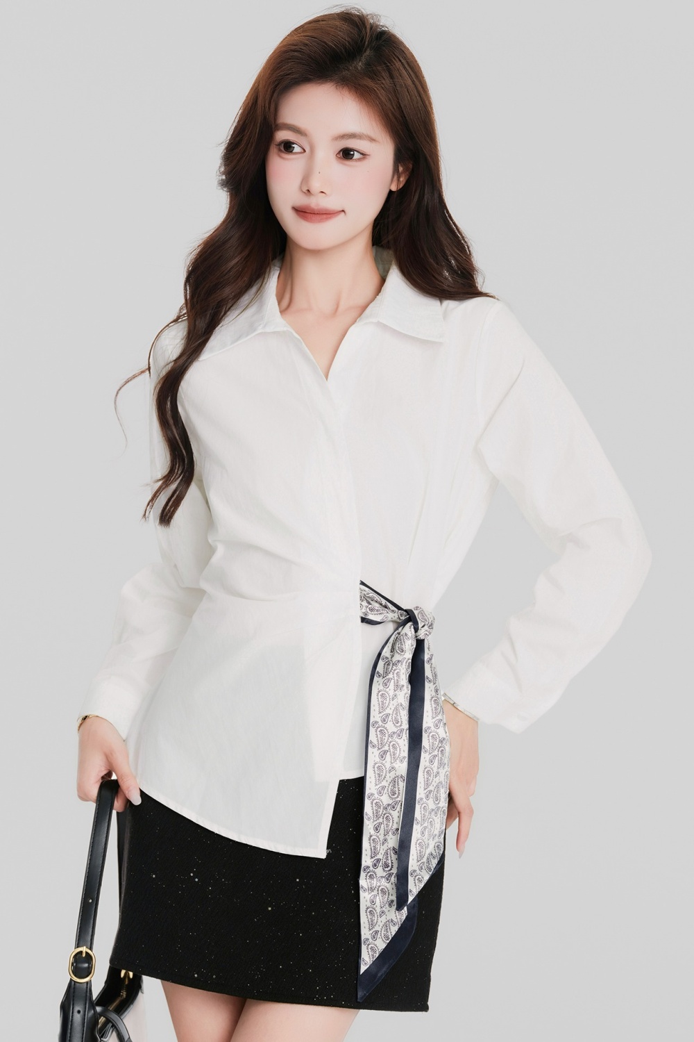 Loose France style shirt lapel Casual scarves